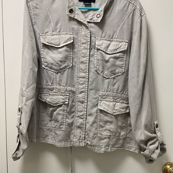 Anthropology sanctuary snap Button Safari Cargo Jacket women’s size large - Picture 1 of 9